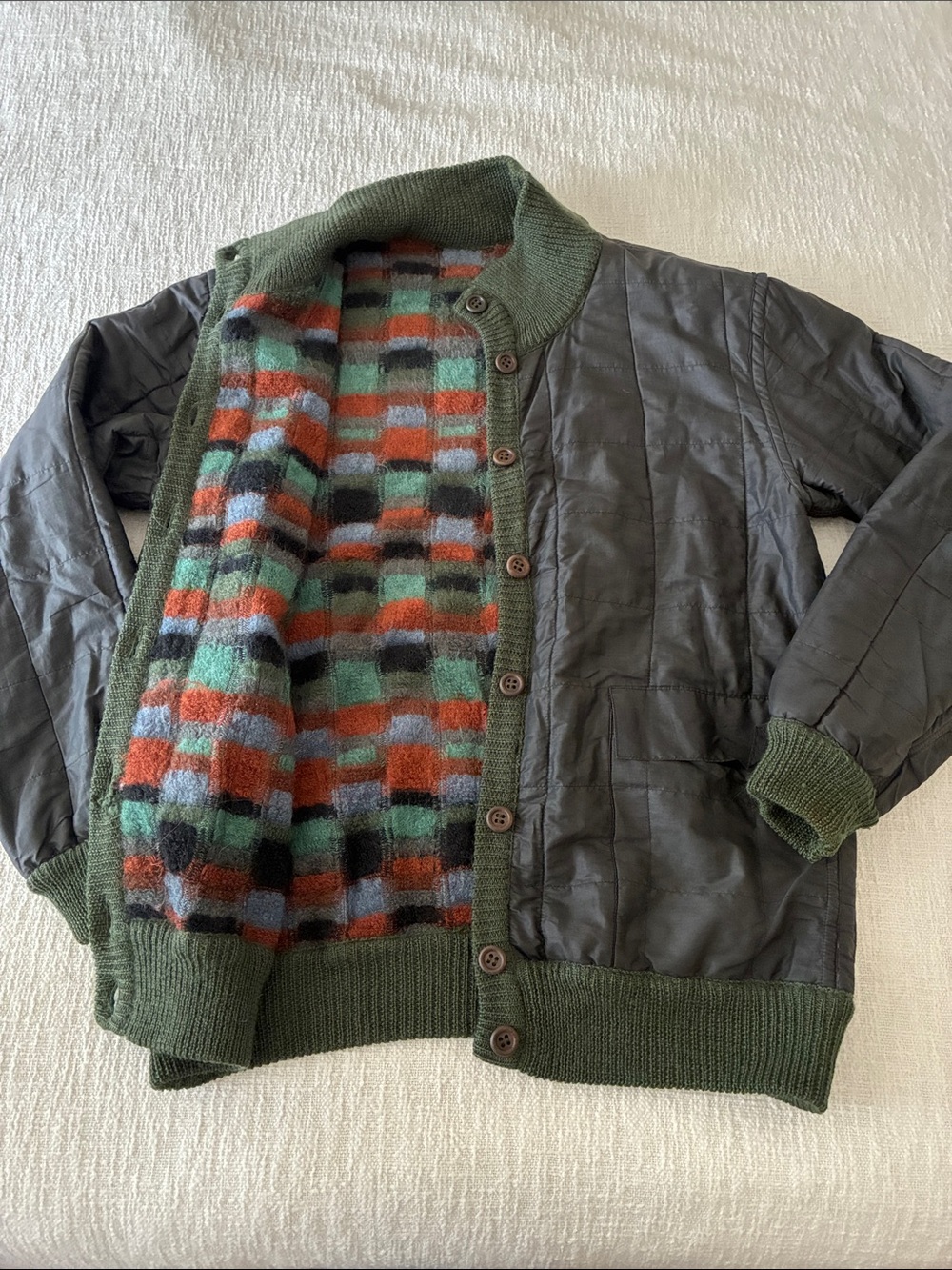 Vintage Missoni reversible chevron knit cardigan jacket